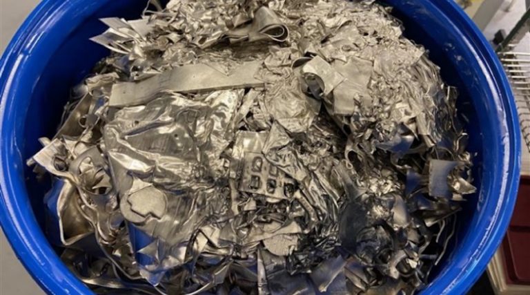 Lithium metal scrap material