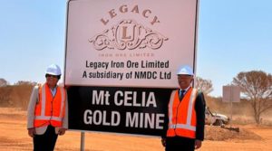 Shri Nagendra Nath Sinha, NMDC Ltd's secretary (Sseel). inaugurated the Mt. Celia gold project.