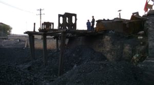 Coal mine dump in China.