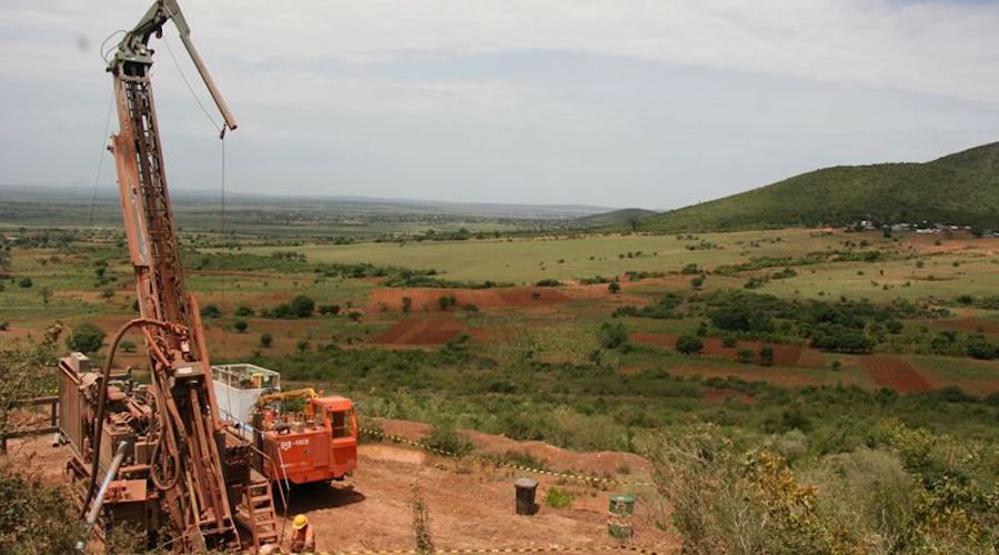 Diamond Drill Rig, Nyanzaga Hill, OreCorp