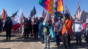 Protest by the Atacama Indigenous Peoples Council on January 10, 2023.