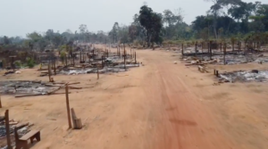 Illegal mining camp in the Agua Blanca sector located within the Caura National Park in the southern Bolivar state.