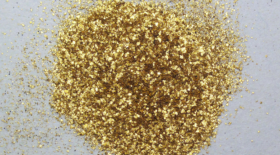 Gold flakes.