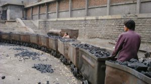 Sorting coal out of waste stone in Shanxi, China