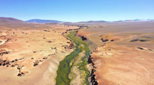 Water in the Andes.