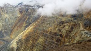 Bingham Canyon Mine, also known as the Kennecott Copper Mine, south of Salt Lake City, Utah.