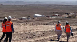 Workers at Antofagasta's Centinela copper mine