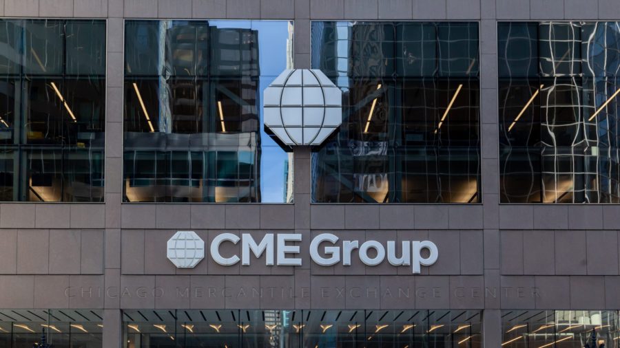 Photo of CME Group headquarters in Chicago.